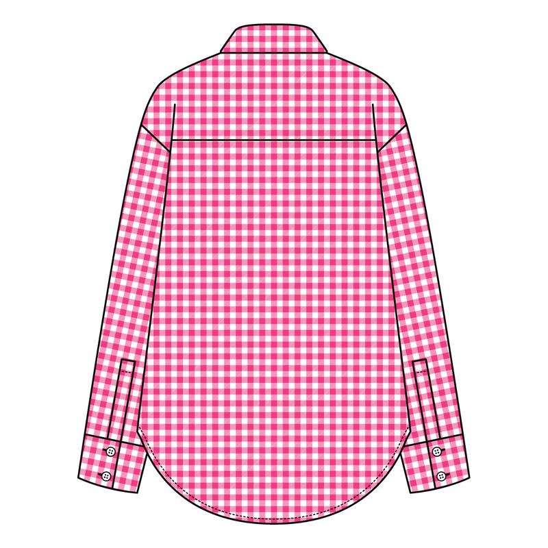 Women’s Classic Oversized Gingham Button-Down Shirt