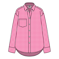 Women’s Classic Oversized Gingham Button-Down Shirt