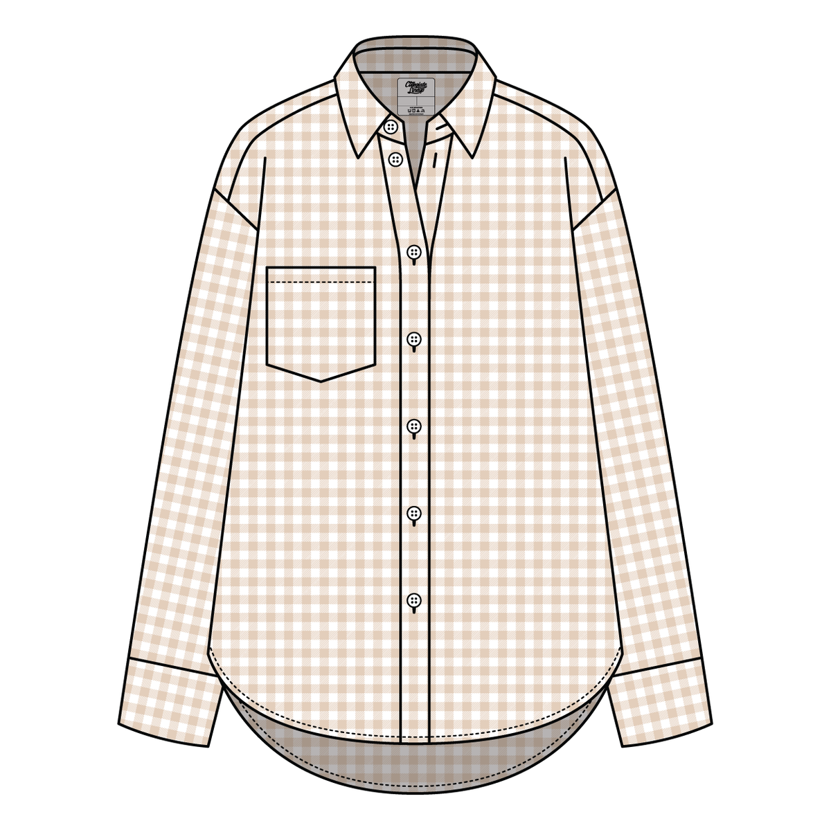 Women’s Classic Oversized Gingham Button-Down Shirt