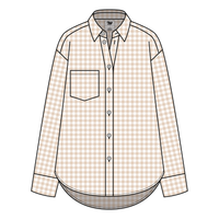 Women’s Classic Oversized Gingham Button-Down Shirt