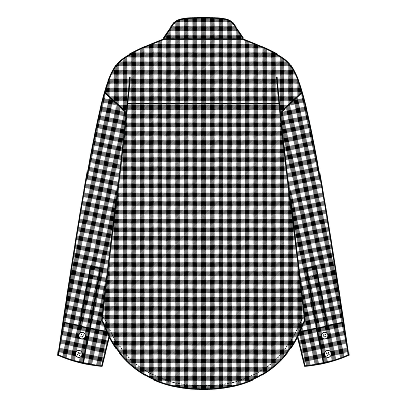 Women’s Classic Oversized Gingham Button-Down Shirt