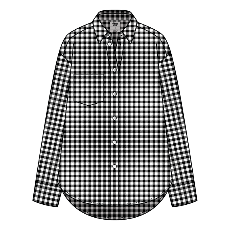 Women’s Classic Oversized Gingham Button-Down Shirt