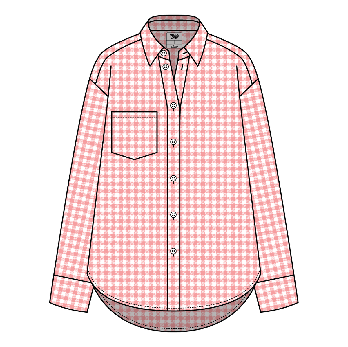 Women’s Classic Oversized Gingham Button-Down Shirt