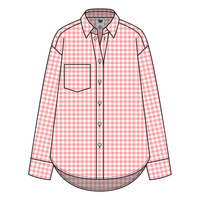 Women’s Classic Oversized Gingham Button-Down Shirt