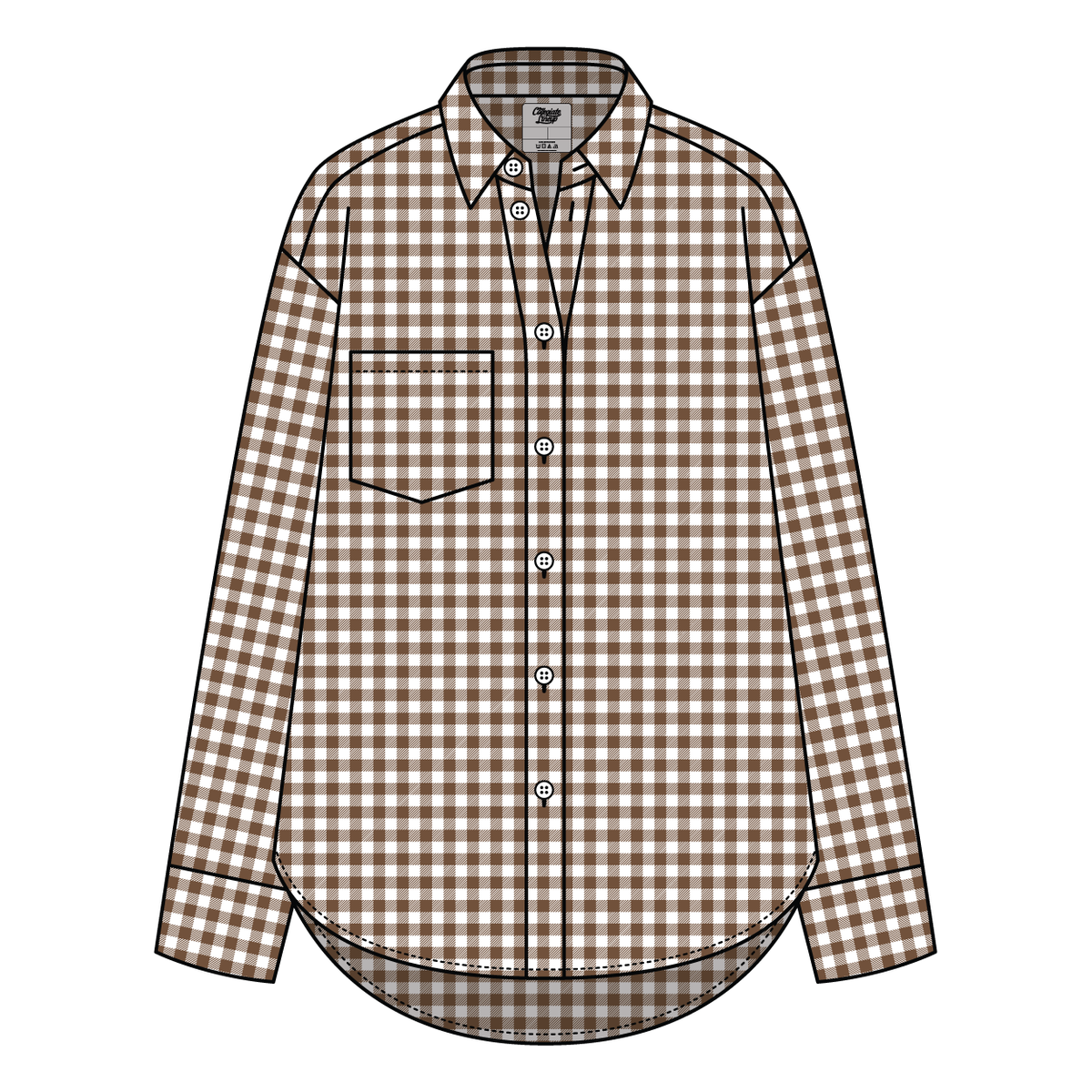 Women’s Classic Oversized Gingham Button-Down Shirt