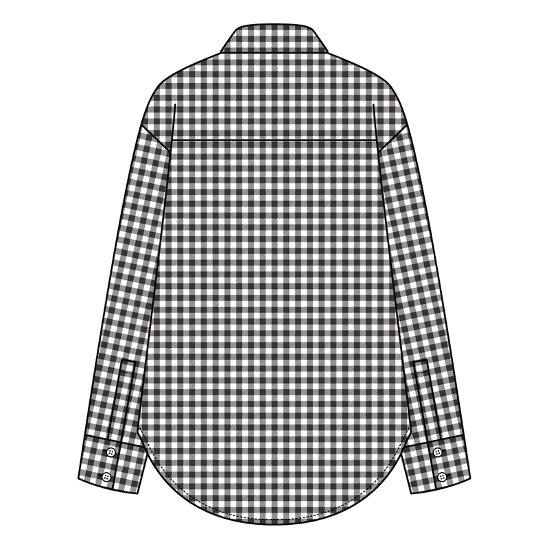 Women’s Classic Oversized Gingham Button-Down Shirt