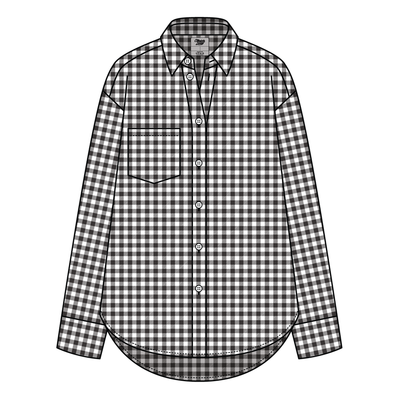 Women’s Classic Oversized Gingham Button-Down Shirt