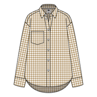 Women’s Classic Oversized Gingham Button-Down Shirt
