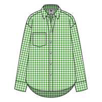 Women’s Classic Oversized Gingham Button-Down Shirt