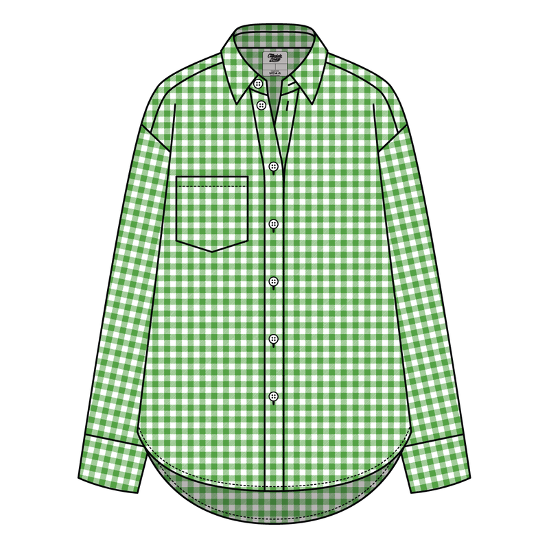 Women’s Classic Oversized Gingham Button-Down Shirt