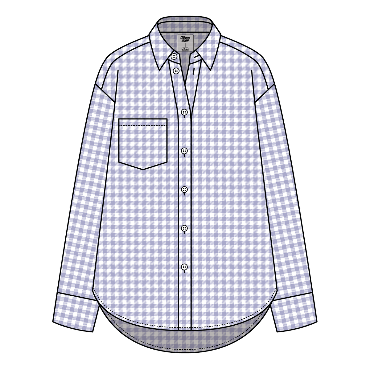 Women’s Classic Oversized Gingham Button-Down Shirt