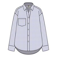 Women’s Classic Oversized Gingham Button-Down Shirt