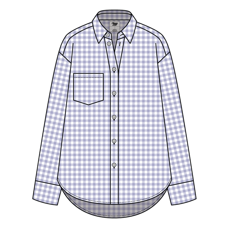 Women’s Classic Oversized Gingham Button-Down Shirt