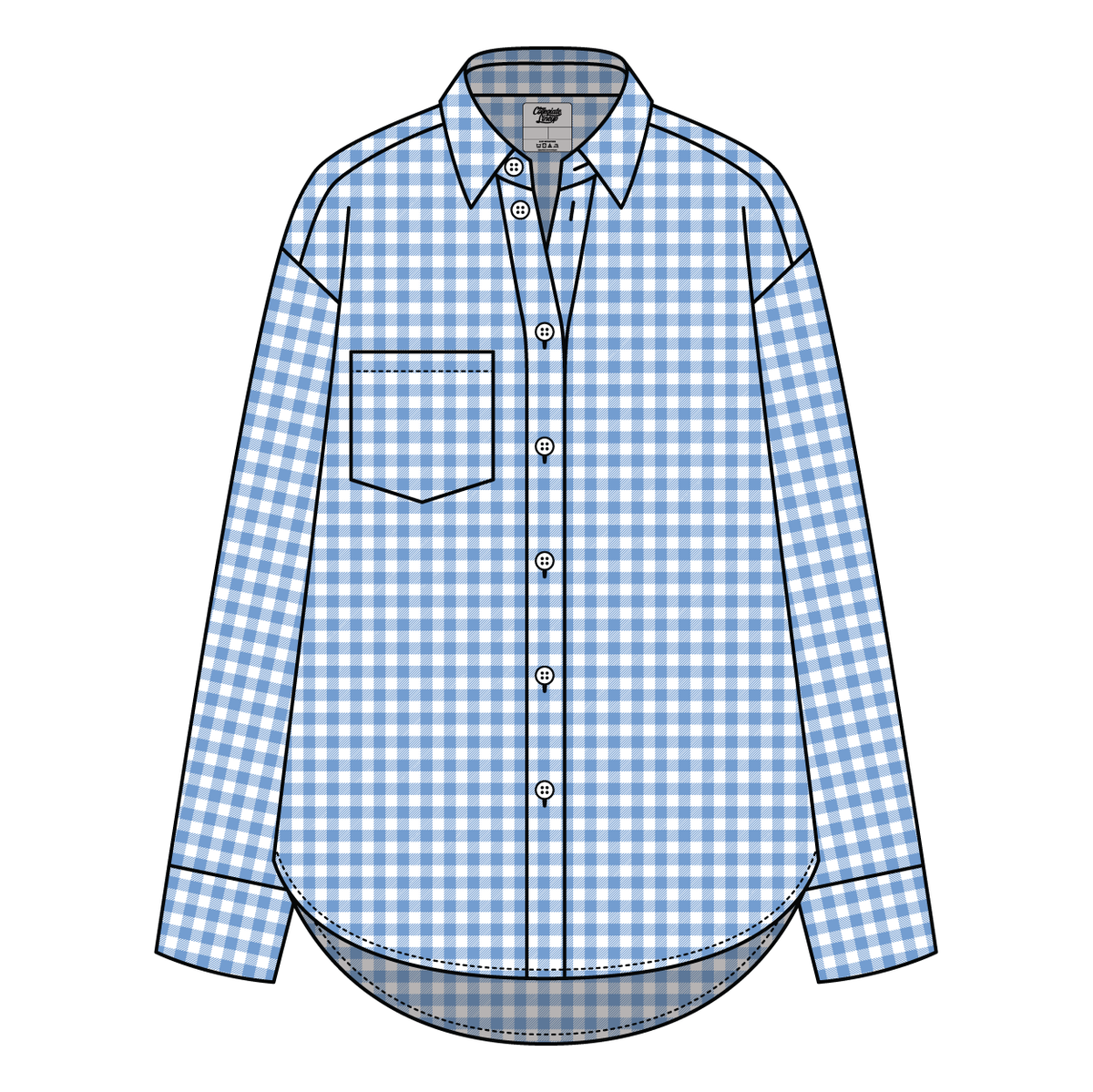 Women’s Classic Oversized Gingham Button-Down Shirt