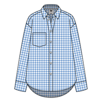 Women’s Classic Oversized Gingham Button-Down Shirt