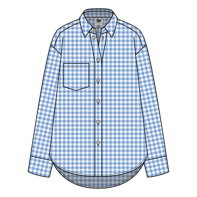 Women’s Classic Oversized Gingham Button-Down Shirt