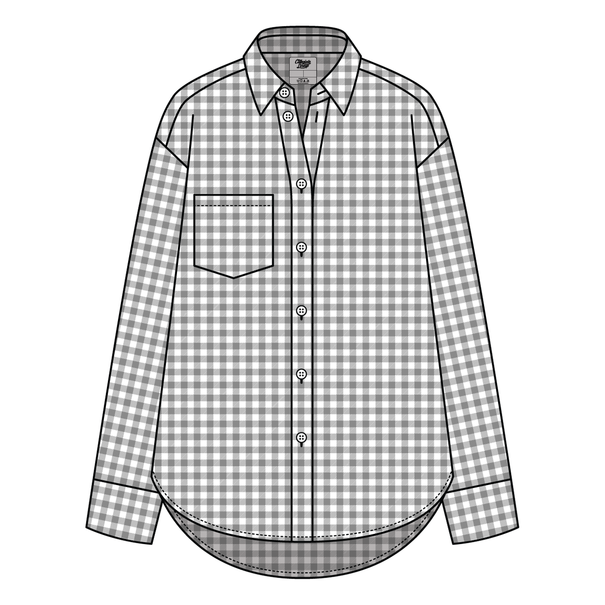 Women’s Classic Oversized Gingham Button-Down Shirt