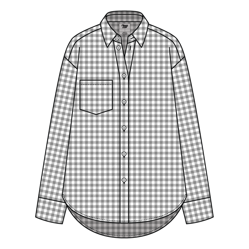 Women’s Classic Oversized Gingham Button-Down Shirt