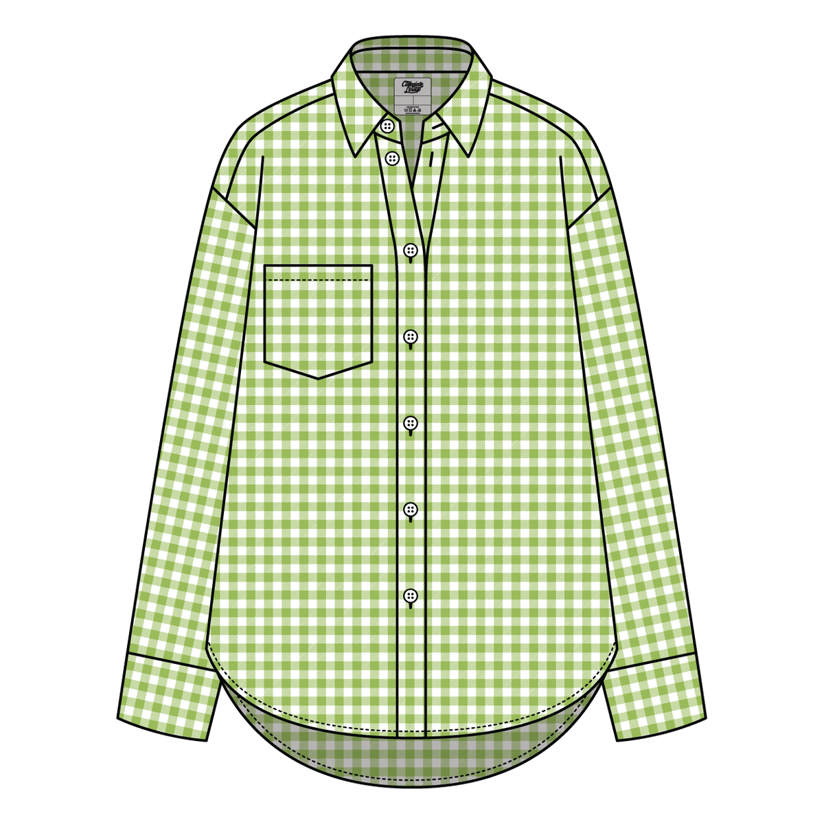Women’s Classic Oversized Gingham Button-Down Shirt