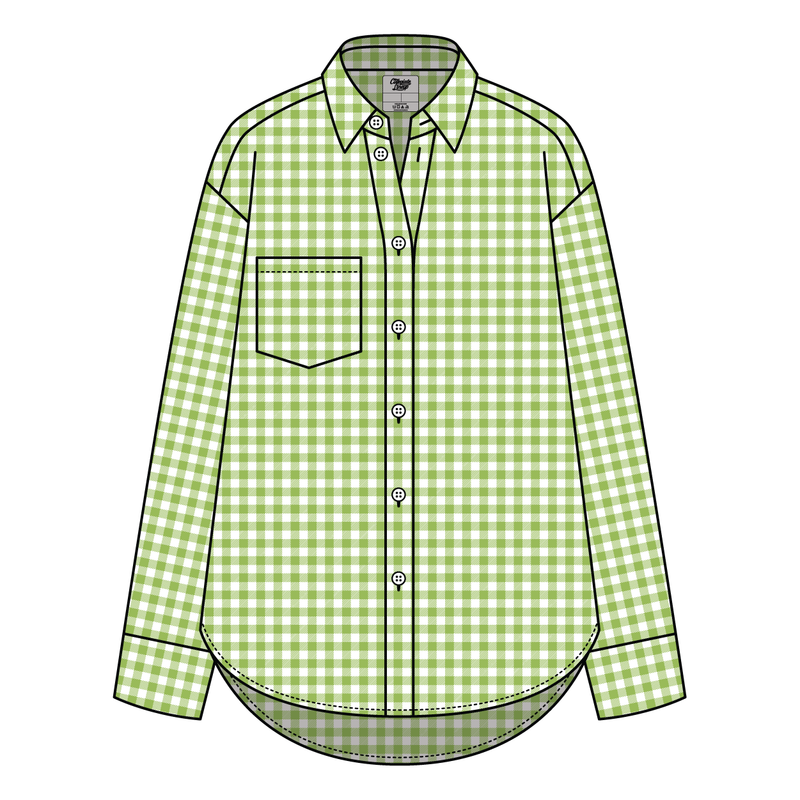 Women’s Classic Oversized Gingham Button-Down Shirt