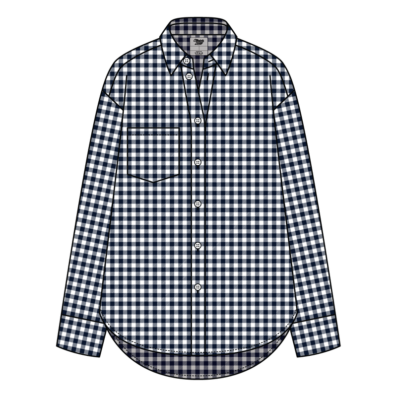 Women’s Classic Oversized Gingham Button-Down Shirt