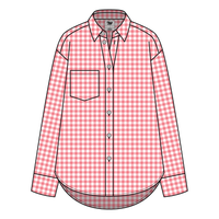 Women’s Classic Oversized Gingham Button-Down Shirt