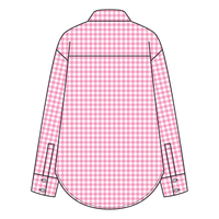 Women’s Classic Oversized Gingham Button-Down Shirt