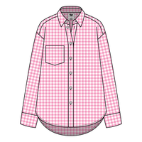 Women’s Classic Oversized Gingham Button-Down Shirt