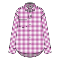 Women’s Classic Oversized Gingham Button-Down Shirt