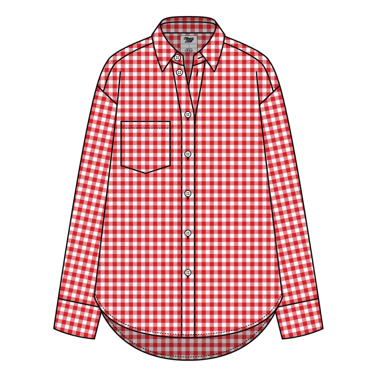 Women’s Classic Oversized Gingham Button-Down Shirt