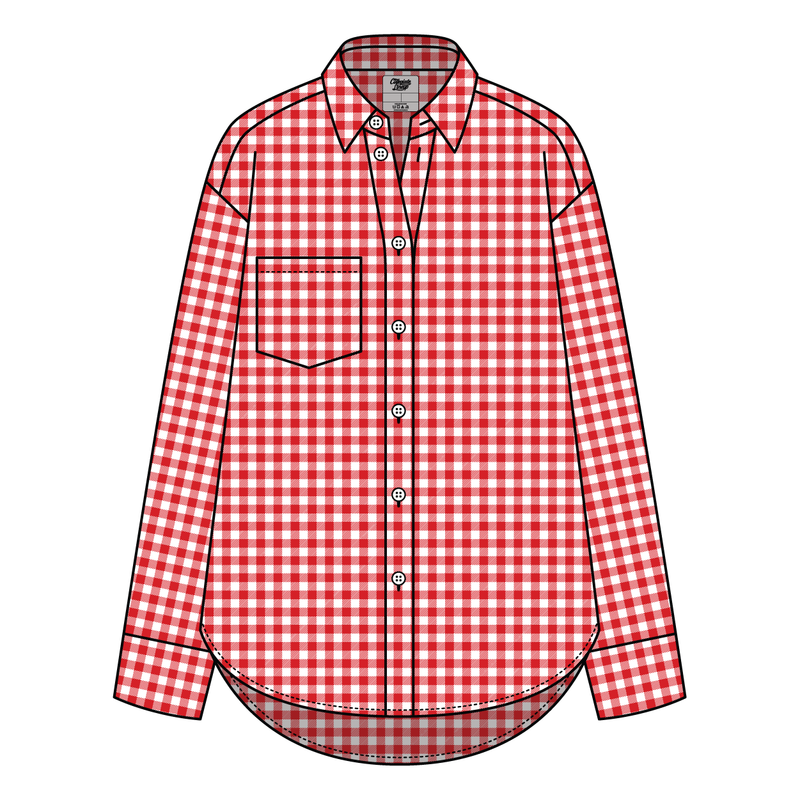 Women’s Classic Oversized Gingham Button-Down Shirt