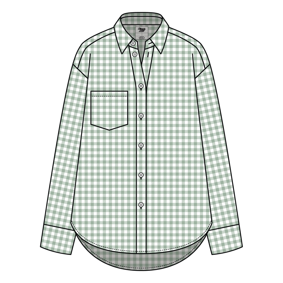 Women’s Classic Oversized Gingham Button-Down Shirt