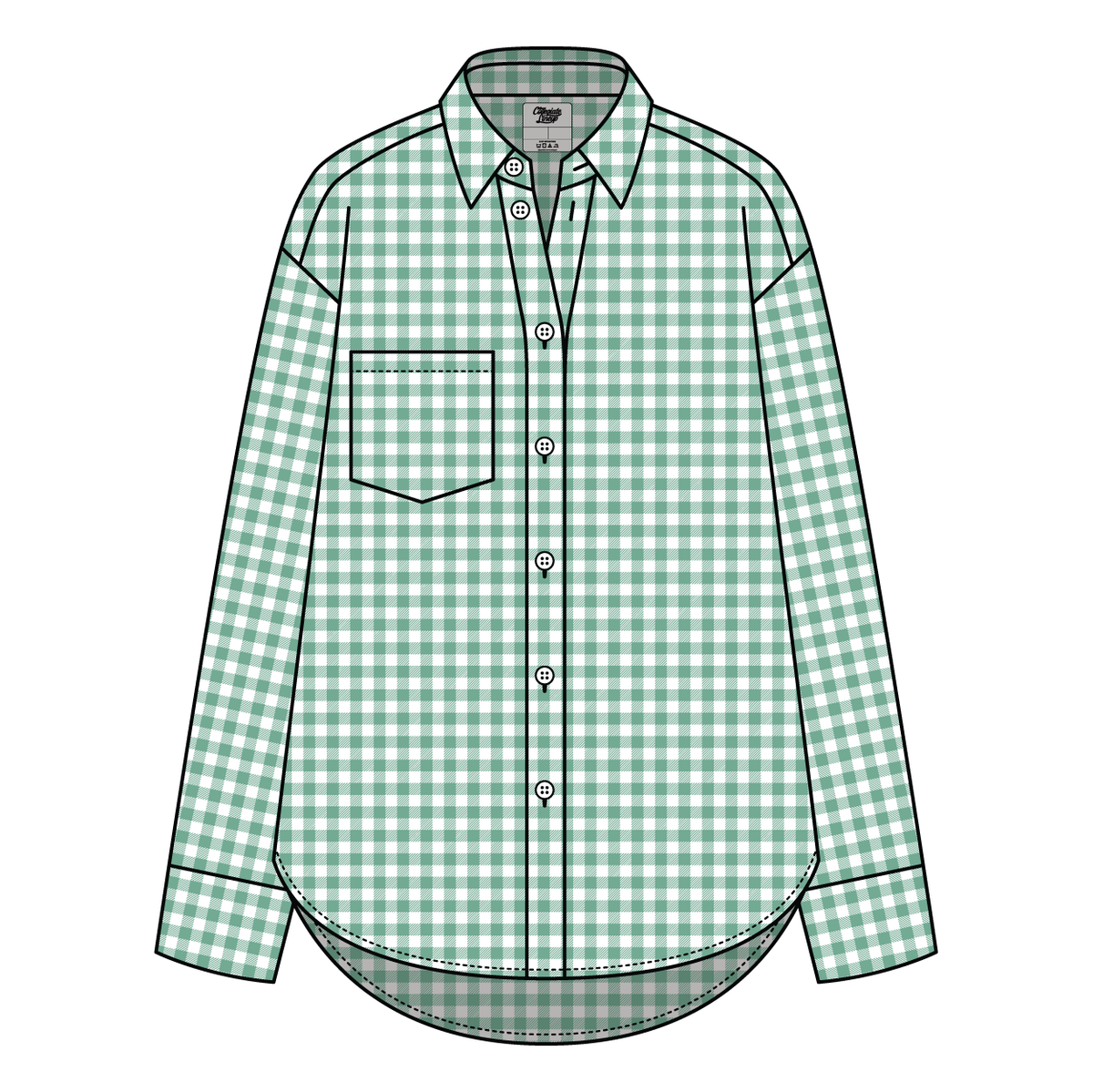 Women’s Classic Oversized Gingham Button-Down Shirt
