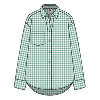 Women’s Classic Oversized Gingham Button-Down Shirt