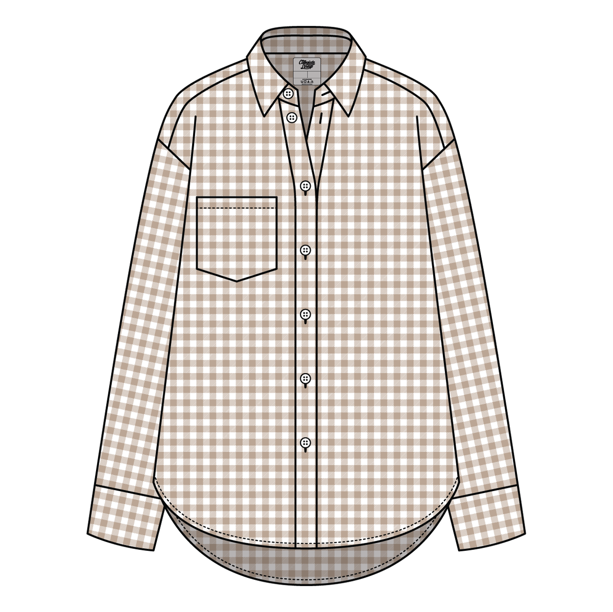 Women’s Classic Oversized Gingham Button-Down Shirt