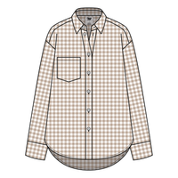 Women’s Classic Oversized Gingham Button-Down Shirt