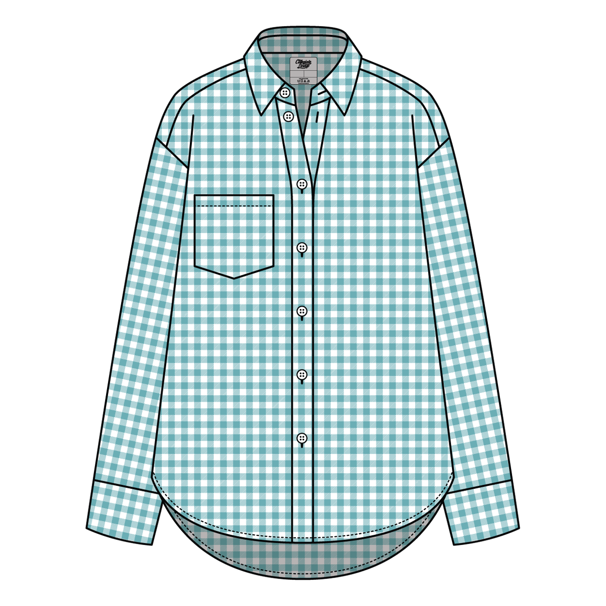 Women’s Classic Oversized Gingham Button-Down Shirt