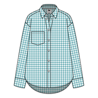 Women’s Classic Oversized Gingham Button-Down Shirt