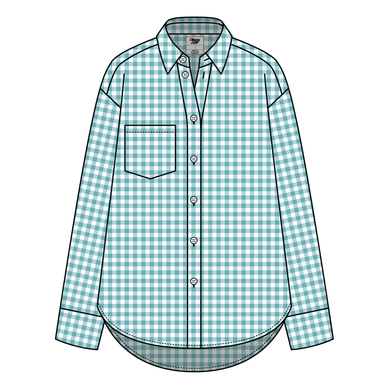 Women’s Classic Oversized Gingham Button-Down Shirt