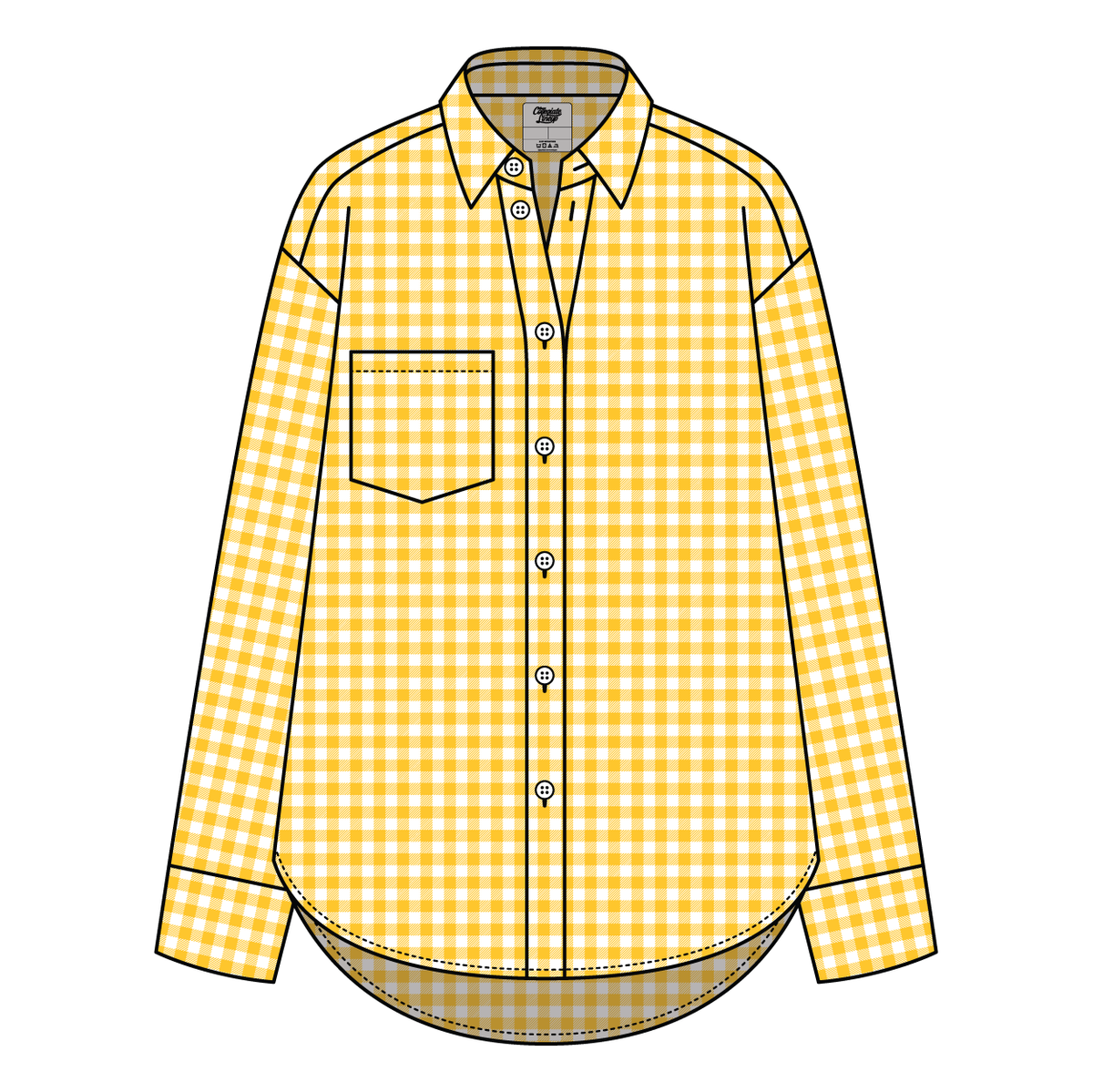 Women’s Classic Oversized Gingham Button-Down Shirt