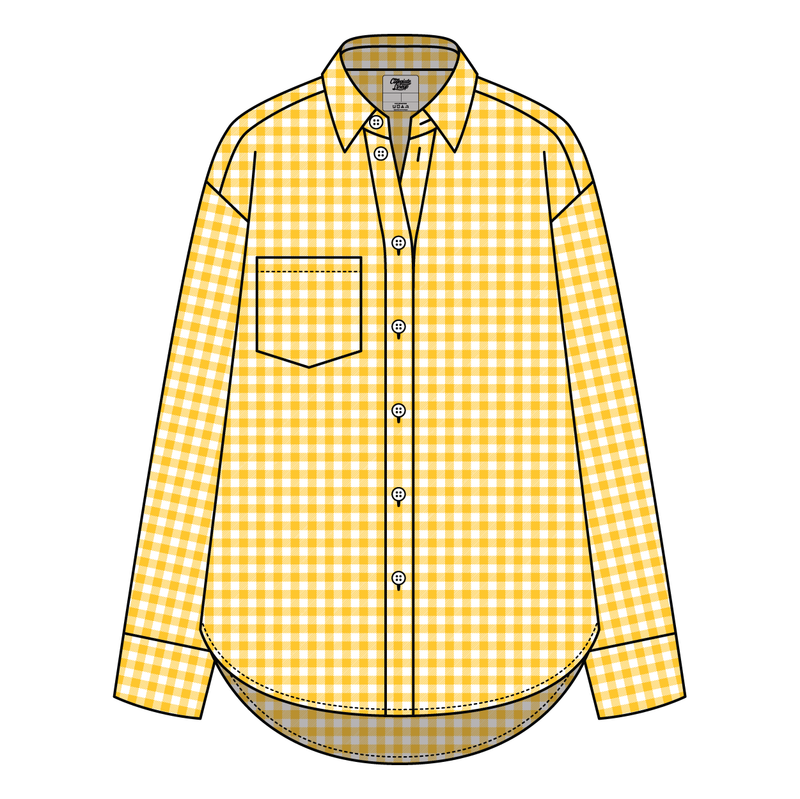 Women’s Classic Oversized Gingham Button-Down Shirt