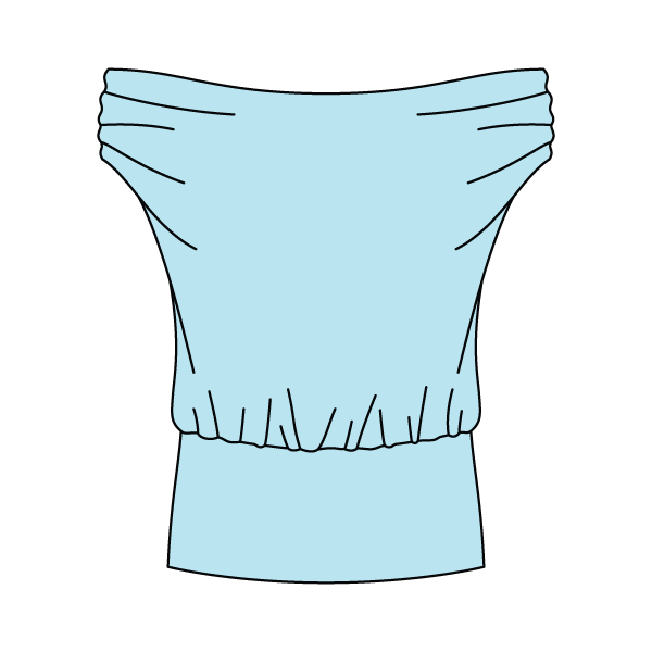 Women’s Ruched Off Shoulder Crop Top with Fitted Waist