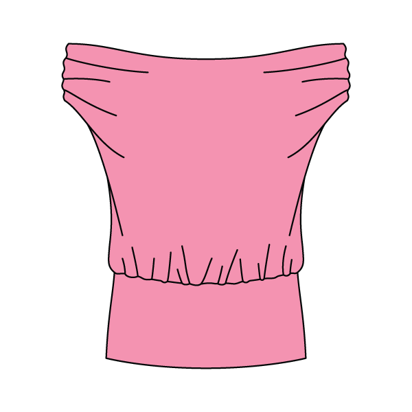 Women’s Ruched Off Shoulder Crop Top with Fitted Waist
