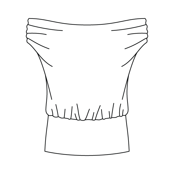 Women’s Ruched Off Shoulder Crop Top with Fitted Waist