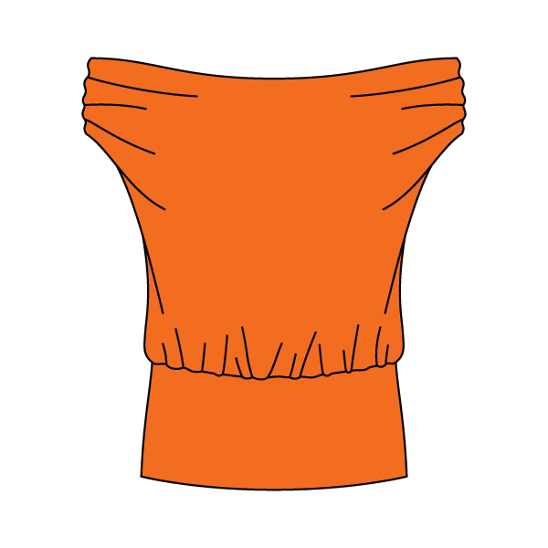 Women’s Ruched Off Shoulder Crop Top with Fitted Waist
