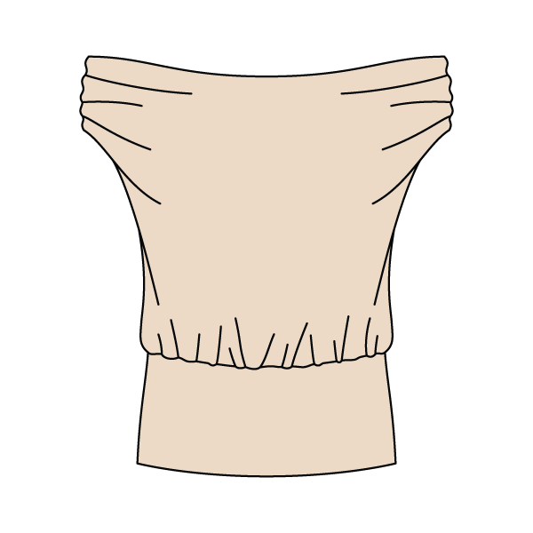 Women’s Ruched Off Shoulder Crop Top with Fitted Waist
