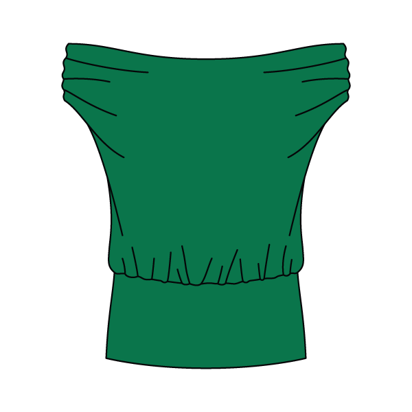 Women’s Ruched Off Shoulder Crop Top with Fitted Waist