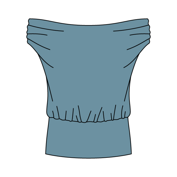 Women’s Ruched Off Shoulder Crop Top with Fitted Waist