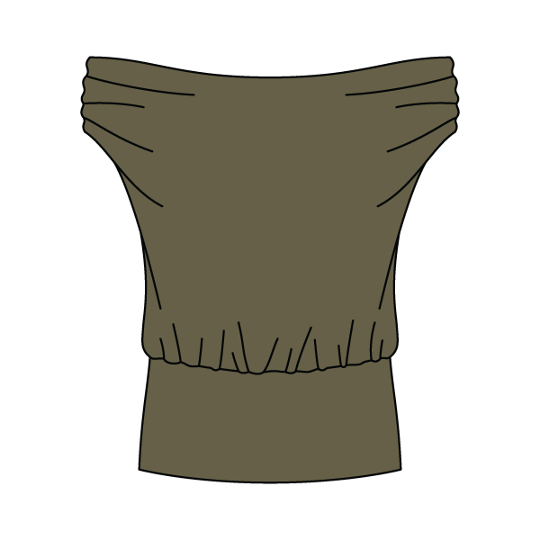 Women’s Ruched Off Shoulder Crop Top with Fitted Waist