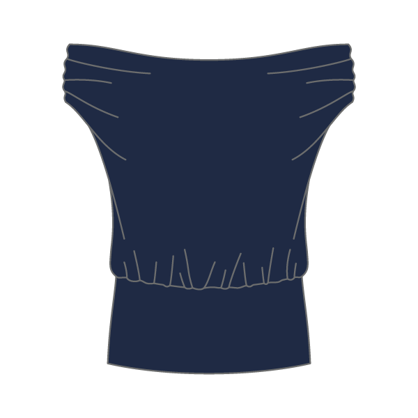 Women’s Ruched Off Shoulder Crop Top with Fitted Waist